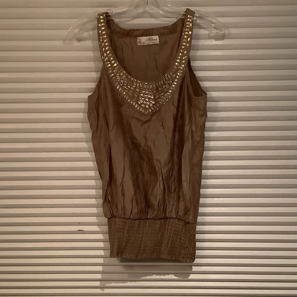 Mirumi Bronze Studded Tank Top